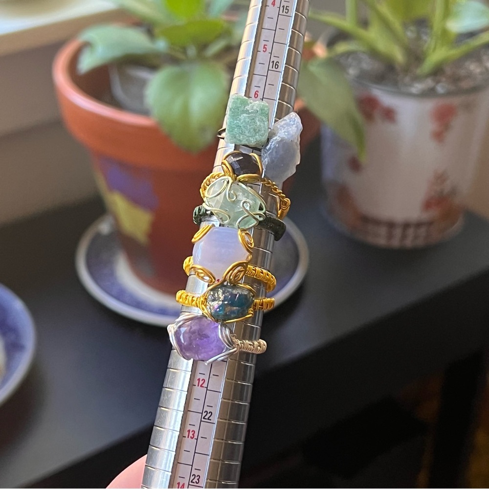✨New✨ Fancy Detailed Wire Wrapped Custom Rings - Picture 3 of 17